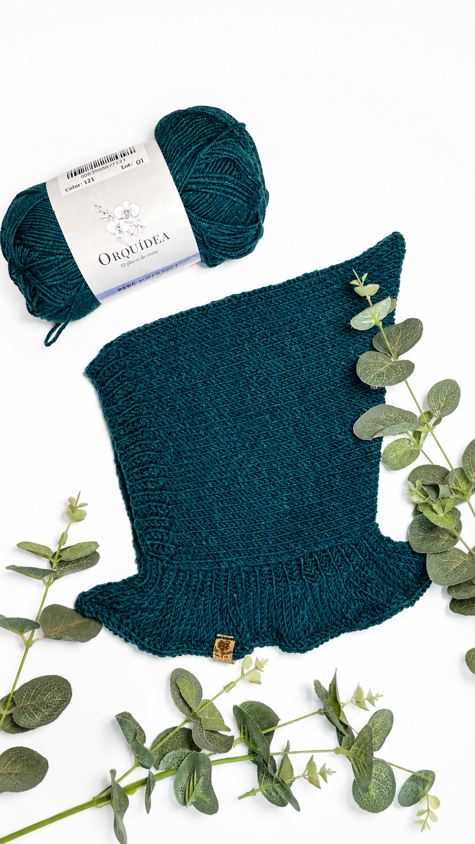 Patrón Capota Pixie con cuello para bebé