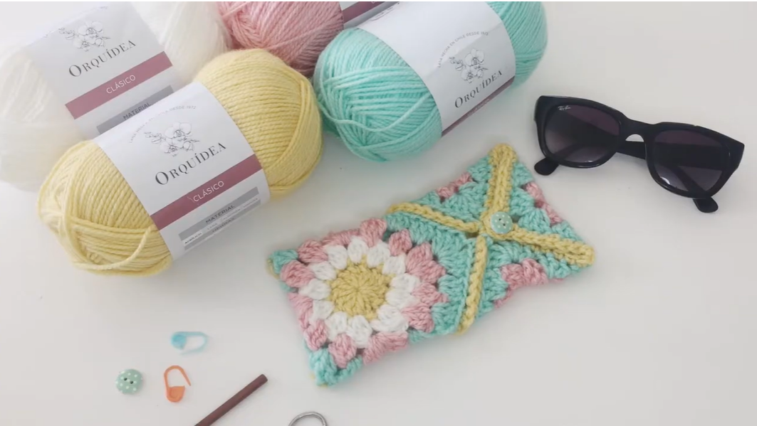 Funda para Anteojos tejida a Crochet