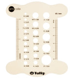 Regla para medir grosor de palillos- Tulip