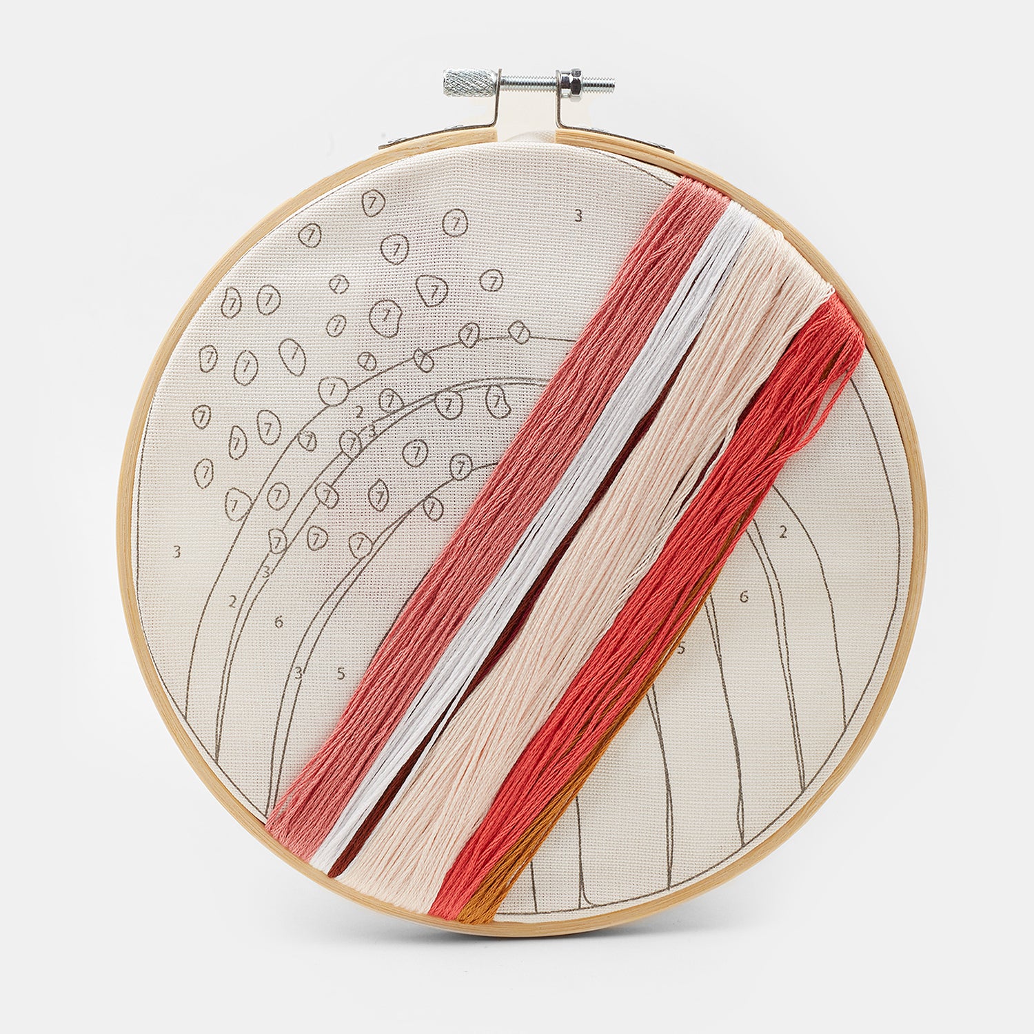 Set de Bordado para Aguja Mágica - Arcoíris Rojo