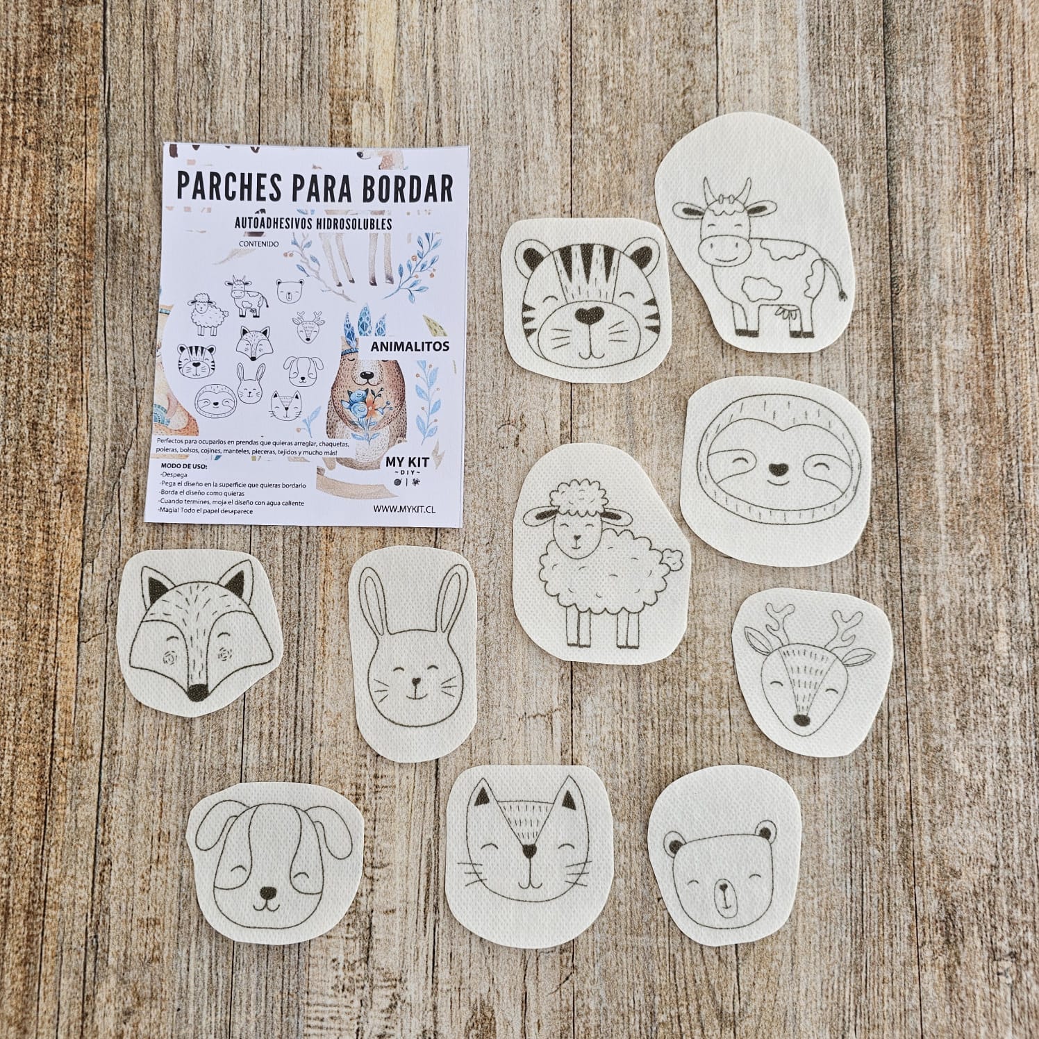 Kit de Bordado - Parches animales